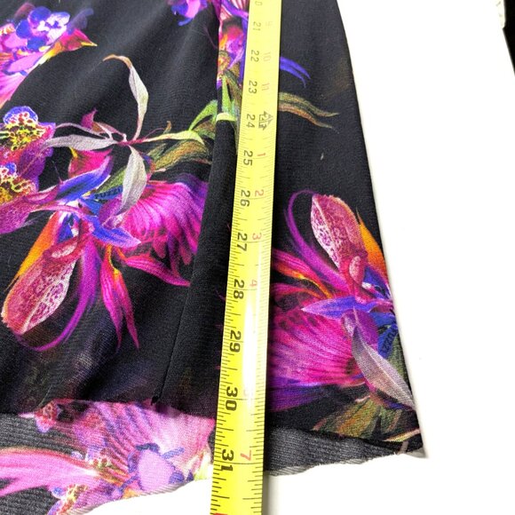 FUZZI Italy Black Floral Mesh Skirt NWT Small Pink Bird Paradise Ruffle Maxi - Picture 16 of 16